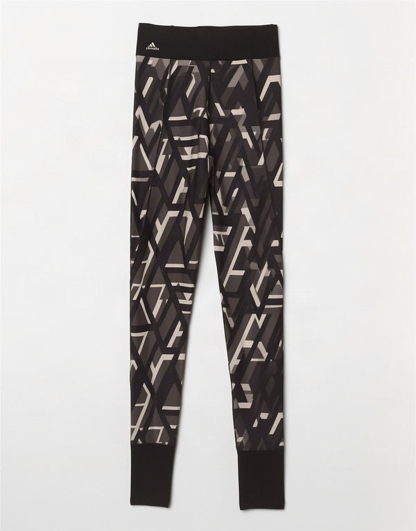 Adidas Γυναικεία Κολάν Climalite UK 8/10 Small Black Geometric