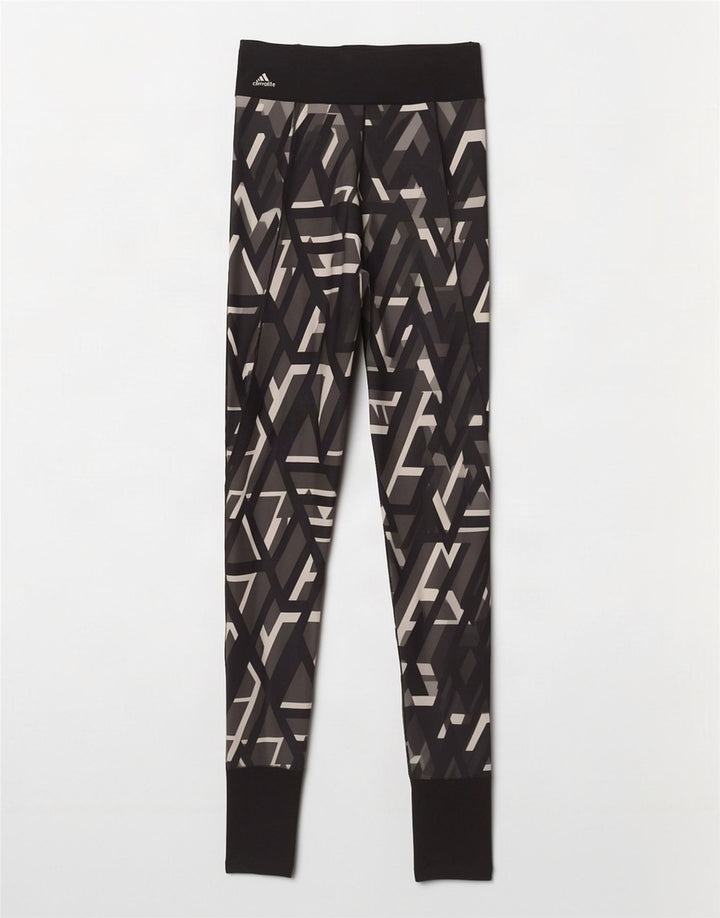 Adidas Γυναικεία Κολάν Climalite UK 8/10 Small Black Geometric