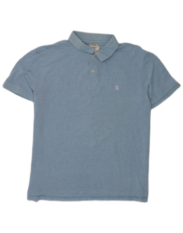 Nautica Mens Slim Fit Polo Shirt XL Blue Cotton