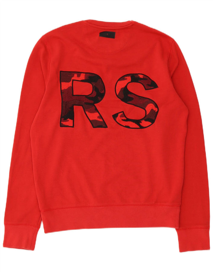 Michael Kors Γυναικείο Φούτερ γραφικό Jumper UK 14 Μεσαίο κόκκινο βαμβακερό