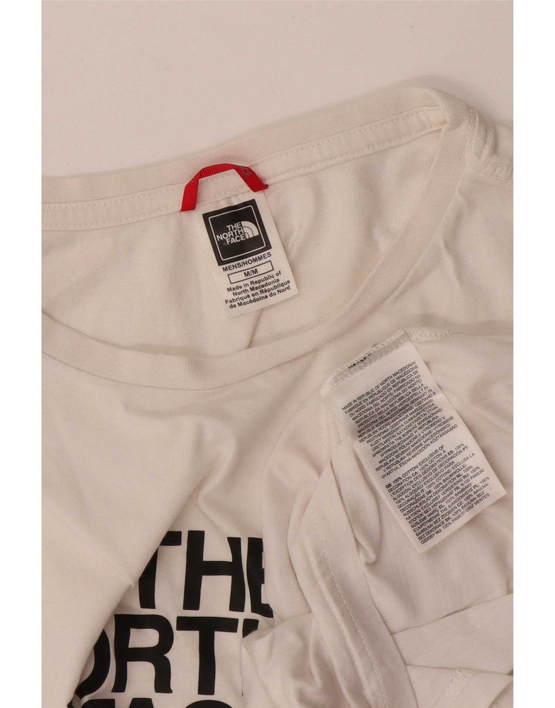 Ανδρικό γραφικό T-Shirt North Face Top από μεσαίο λευκό βαμβακερό