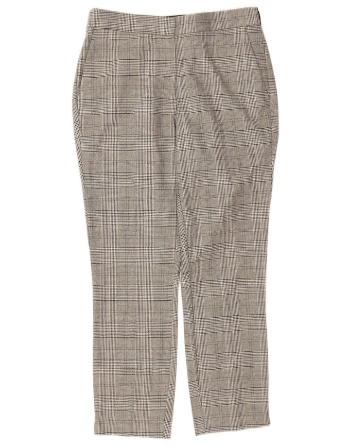 Zara Γυναικείο Cropped Παντελόνι Small W26 L24 Grey Check