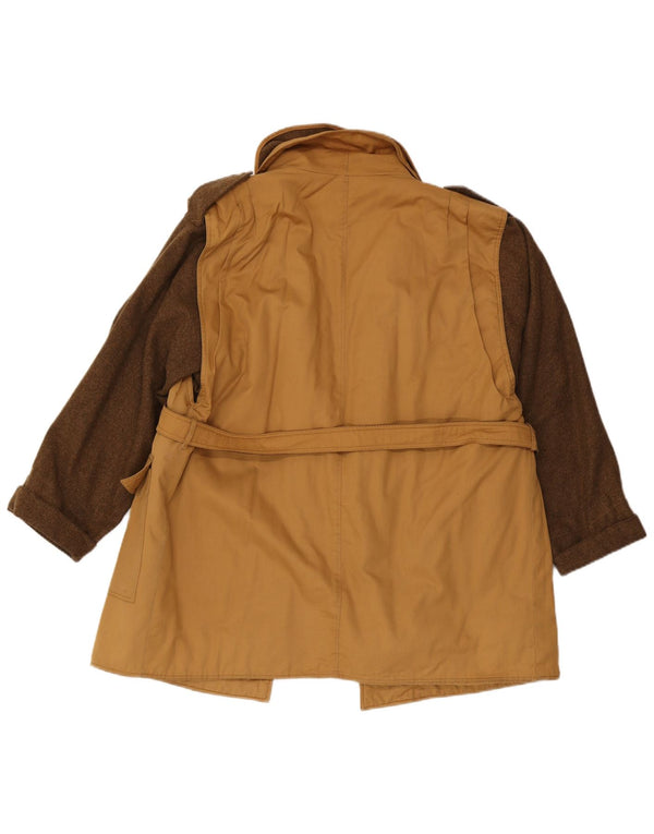 Vintage Γυναικείο Military Jacket UK 12 Medium Beige Colourblock