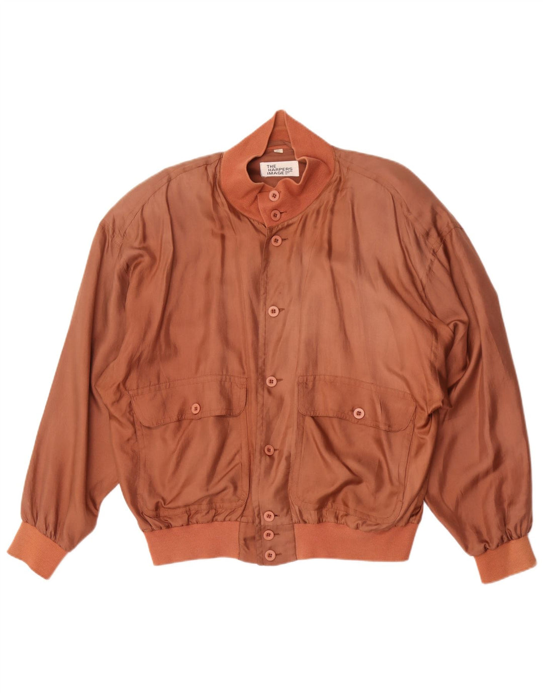 Vintage Ανδρικό Bomber Jacket UK 38 Medium Pink Silk