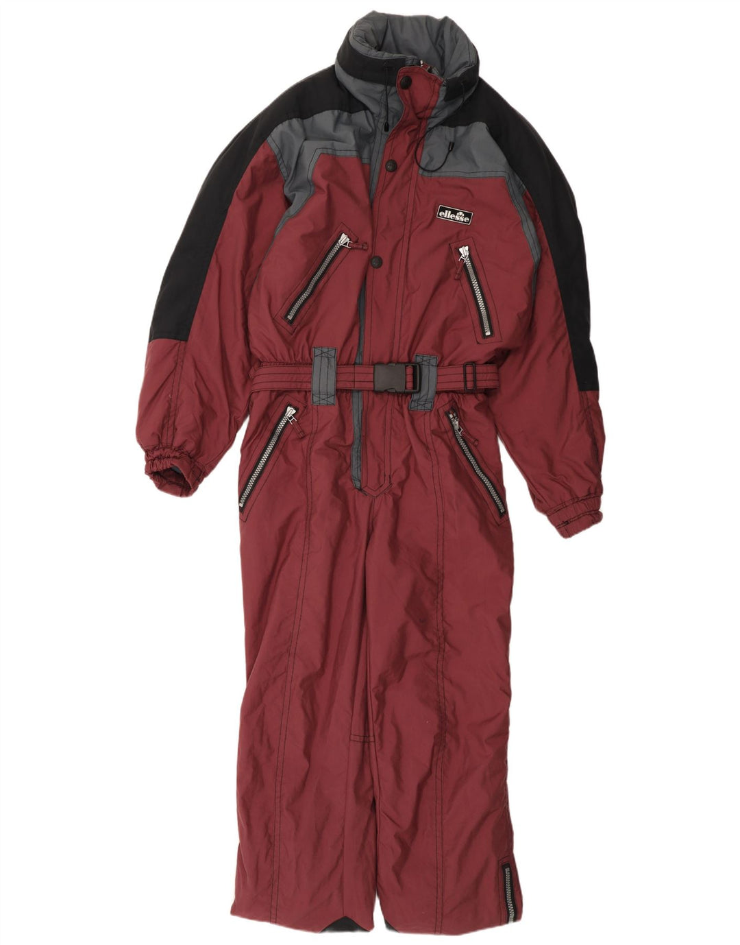 ELLESSE Ανδρική φόρμα για σκι IT 52 XL μπορντό πολύχρωμο πολυαμίδιο