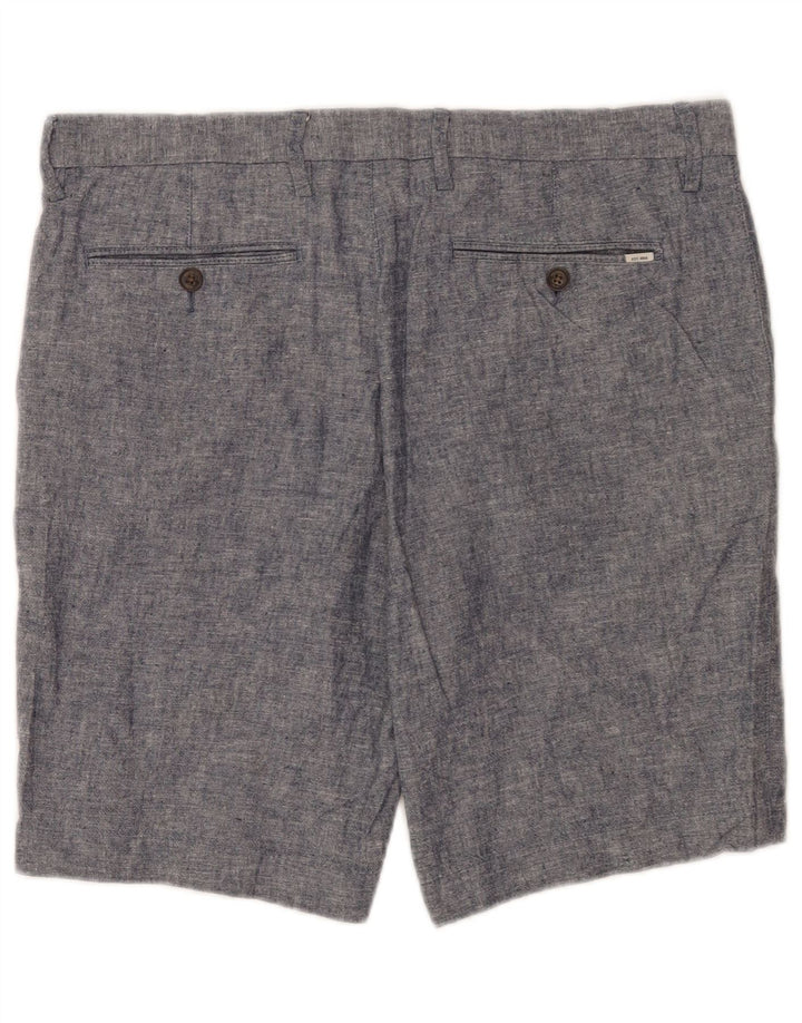 Ανδρικό σορτς Chino Marks & Spencer W34 Large Navy Blue λινό