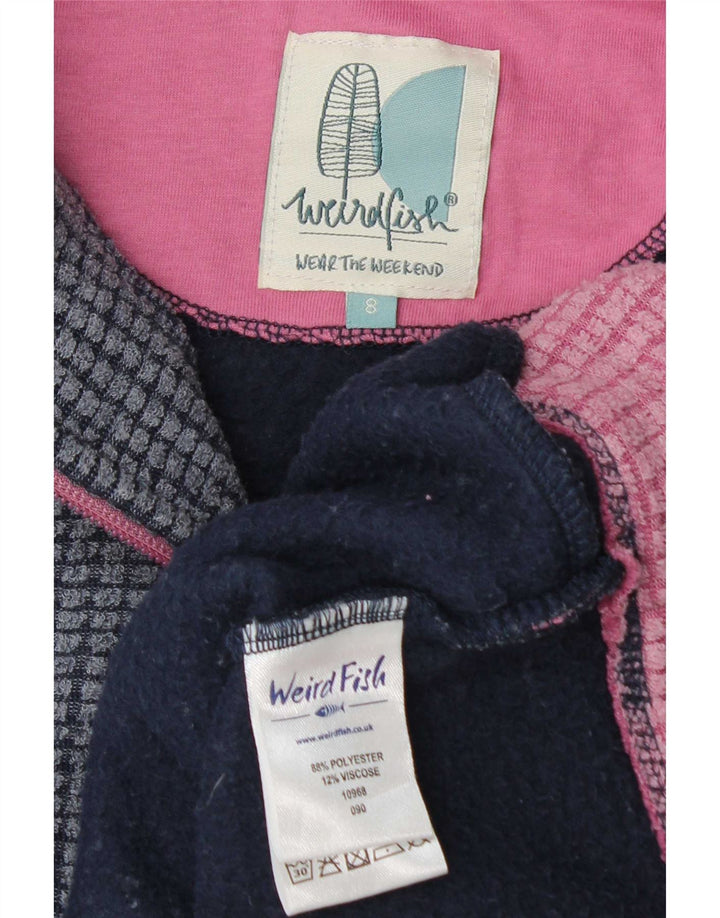 Weird Fish Γυναικείο φερμουάρ με λαιμόκοψη Fleece Jumper UK 8 Small Blue Polyester