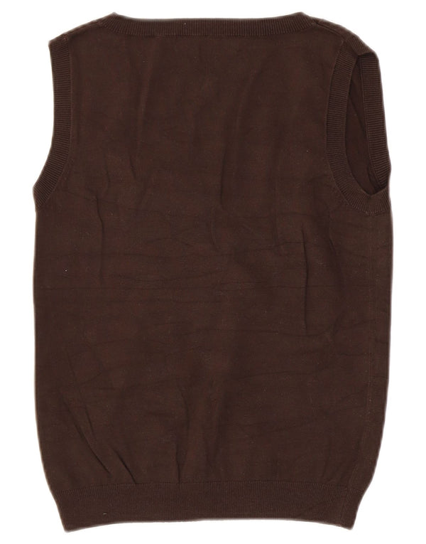 Zara Γυναικείο Γιλέκο Tank Top UK 12 μεσαίο καφέ βαμβακερό