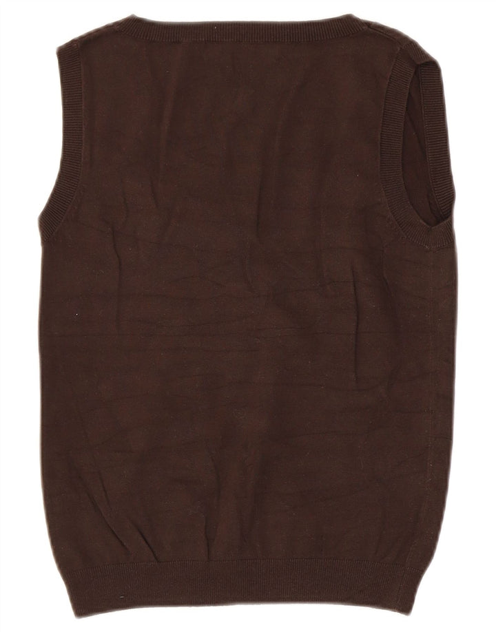 Zara Γυναικείο Γιλέκο Tank Top UK 12 μεσαίο καφέ βαμβακερό
