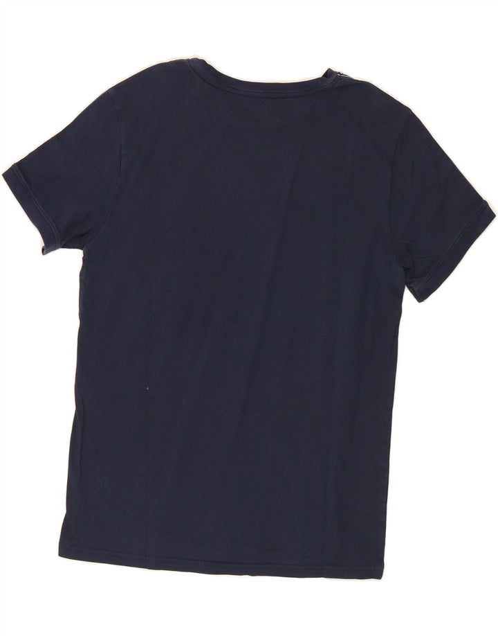 TOMMY HILFIGER Mens Graphic T-Shirt Top Medium Navy Blue Vintage Tommy Hilfiger and Second-Hand Tommy Hilfiger from Messina Hembry 
