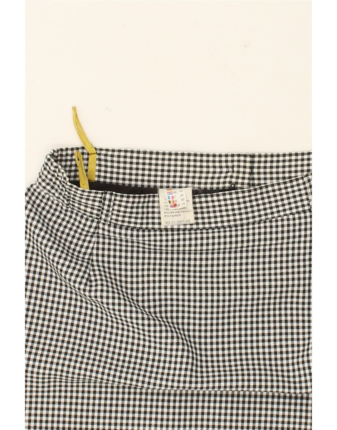 VINTAGE Womens High Waist Pencil Skirt UK 18 XL W30 Grey Gingham Polyester Vintage Vintage and Second-Hand Vintage from Messina Hembry 