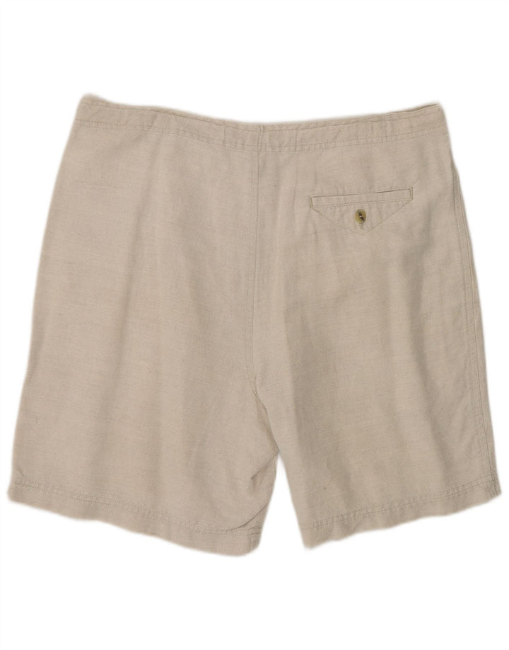 Marks & Spencer Γυναικείο σορτς Chino με καρφίτσες Medium W34 Μπεζ Λινό