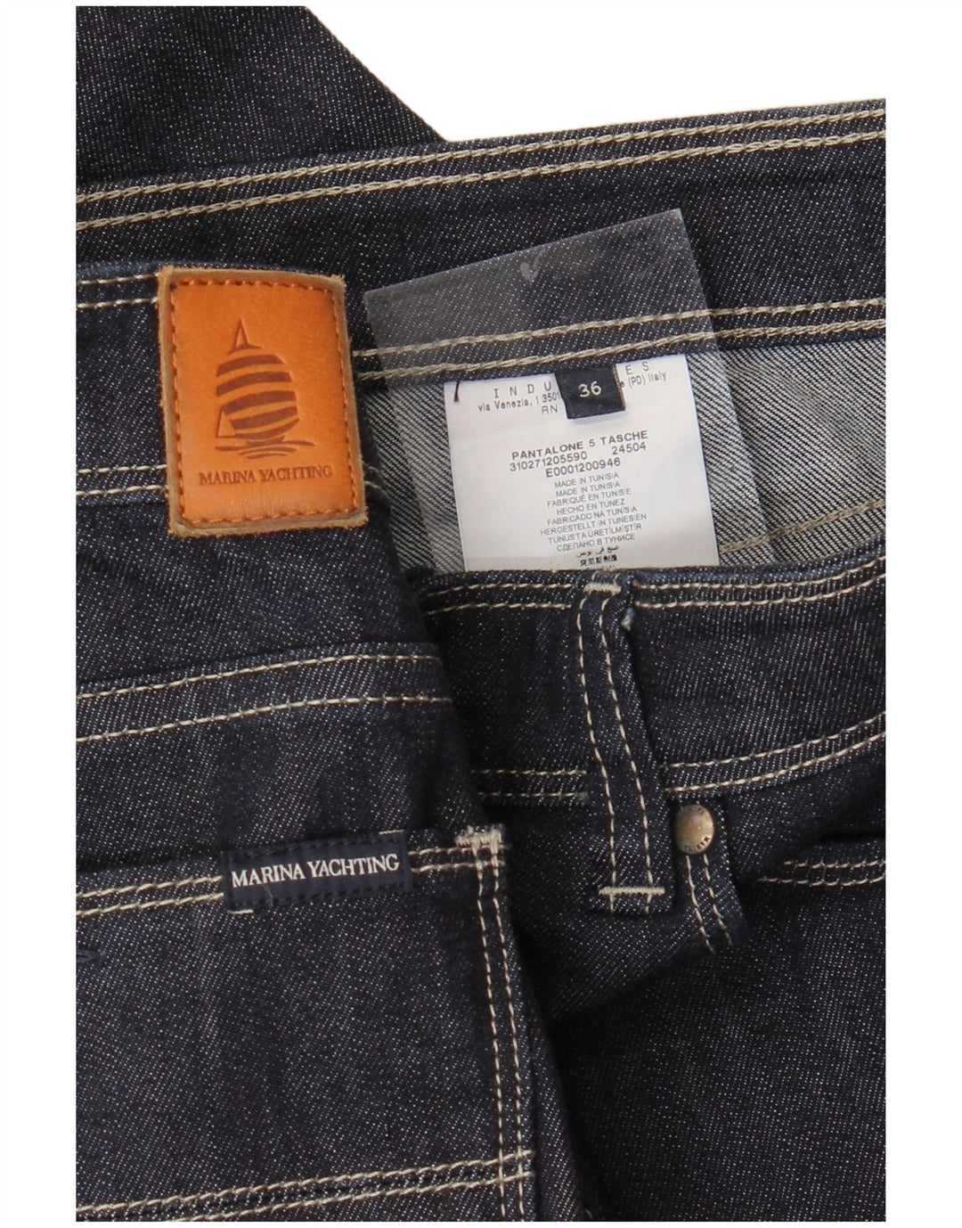 MARINA YACHTING Ανδρικό τζιν ίσιο W36 L29 Navy Blue Cotton