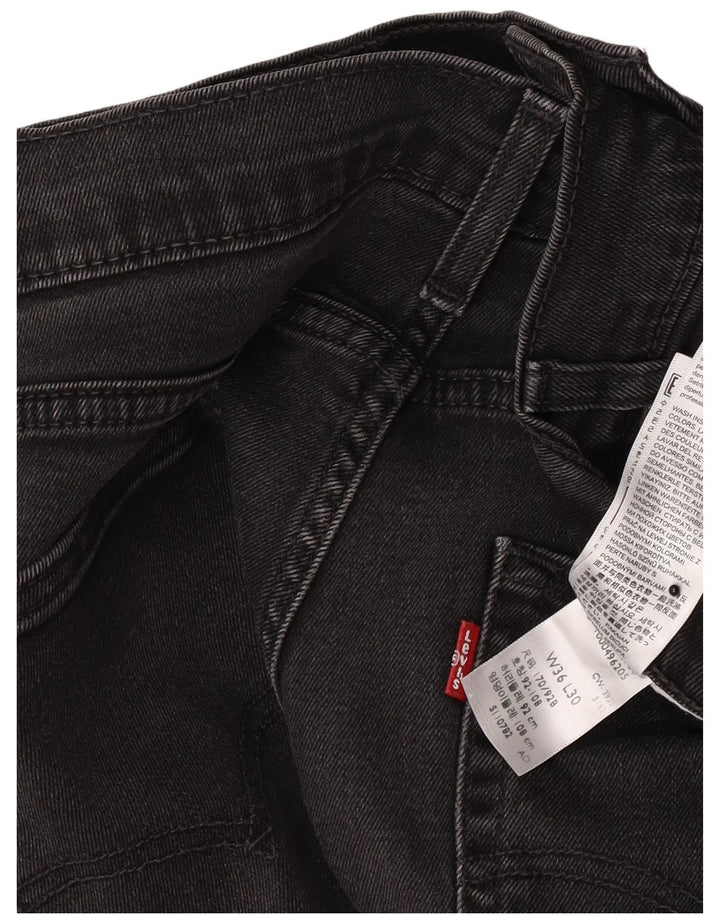 Ανδρικό τζιν Levi's Straight W36 L30 μαύρο βαμβακερό