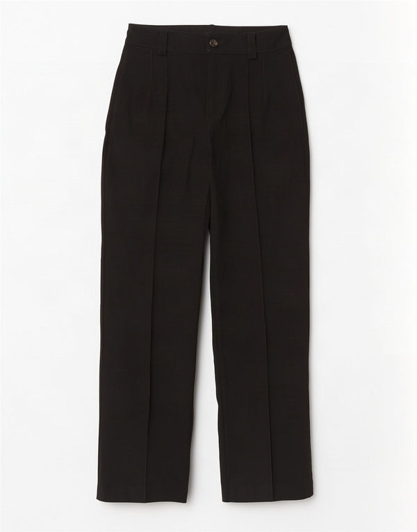 Zara Γυναικείο ψηλόμεσο κωνικό casual παντελόνι Small W26 L32 Μαύρο