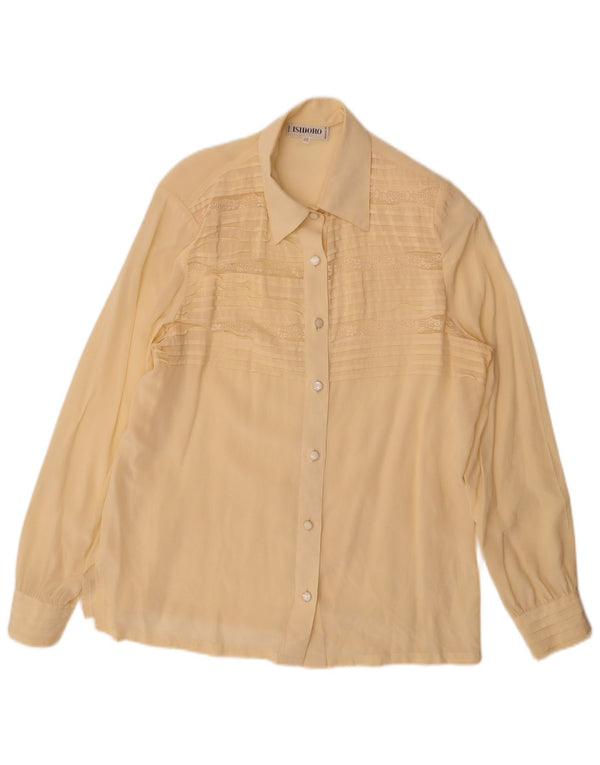 Vintage Γυναικείο Πουκάμισο Μπλούζα IT 46 Large Beige