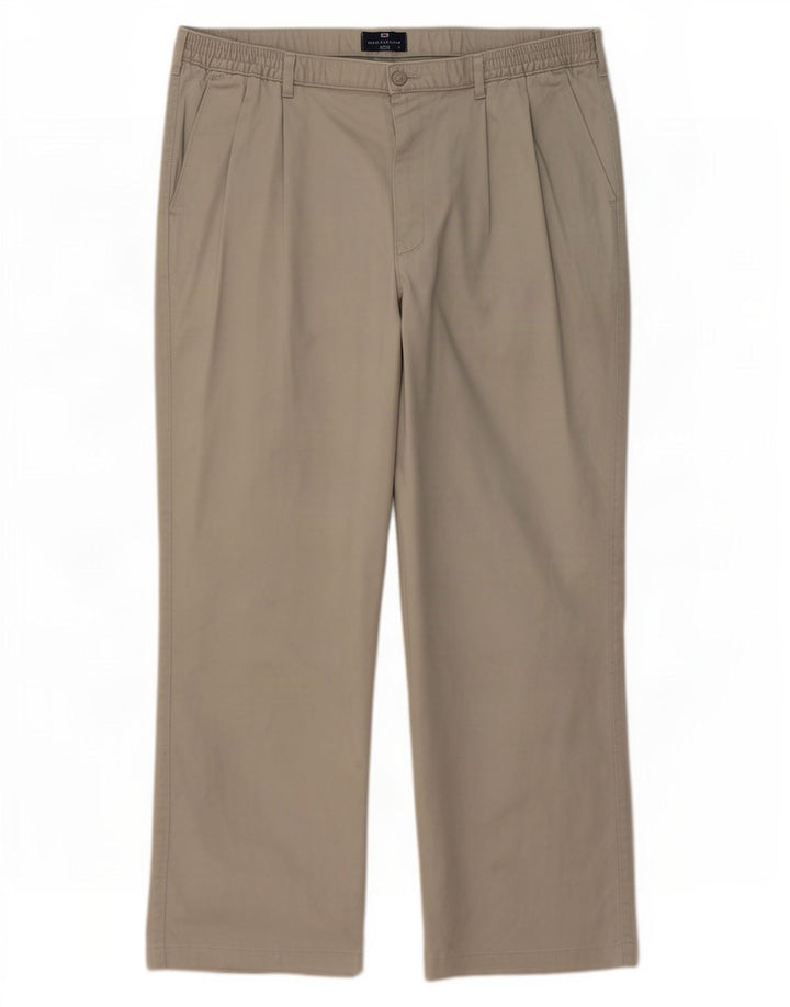 Marks & Spencer Mens Blue Harbour Pegged Chino Παντελόνι W44 L31 Khaki
