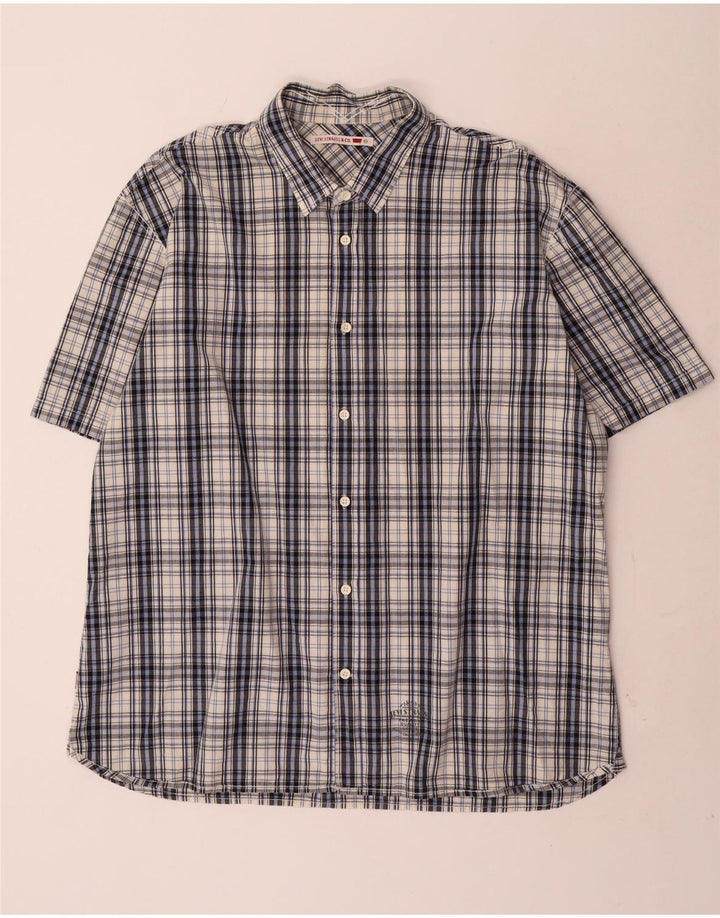 Ανδρικό κοντομάνικο πουκάμισο Levi's 2XL Blue Check Cotton