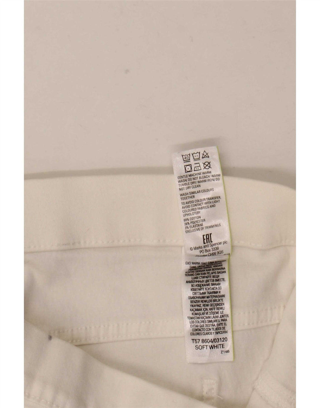Marks & Spencer Γυναικεία Jegging Τζιν UK 12 Medium W32 L28 Λευκό βαμβακερό