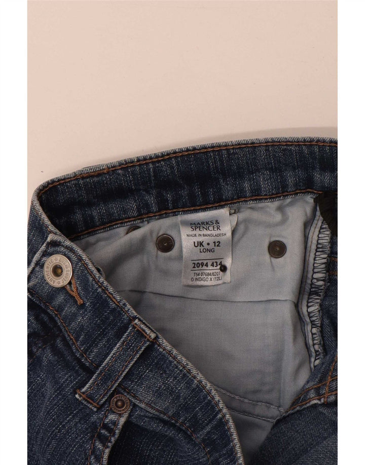 Marks & Spencer Γυναικεία Bootcut Jeans UK 12 Medium W28 L29 Blue Cotton
