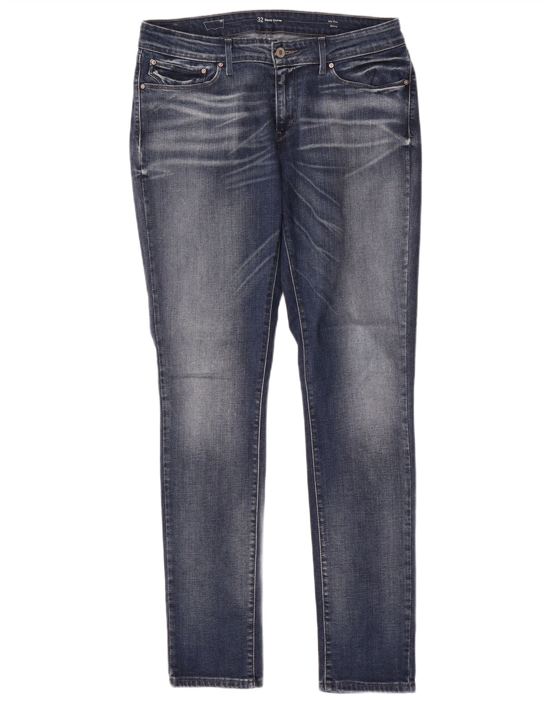 LEVI'S Γυναικεία Demi Curve Ψηλόμεσα Skinny Jeans W32 L33 Μπλε βαμβακερό