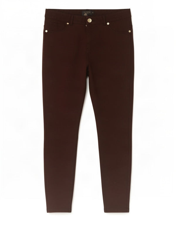 Ted Baker Γυναικείο Skinny Casual Παντελόνι Μέγεθος 2 Small W28 L27 Καφέ βισκόζη