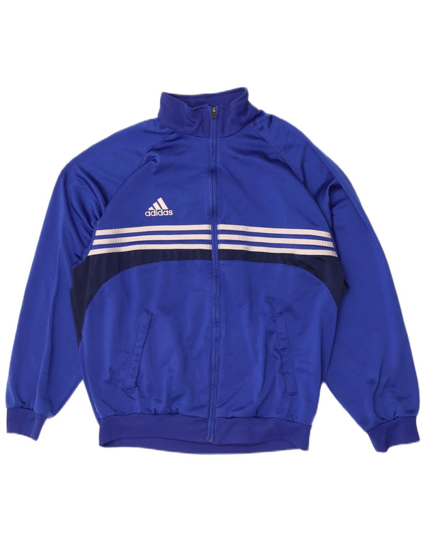 Ανδρική φόρμα Adidas Top Jacket UK 44/46 Large Blue Colorblock Polyester