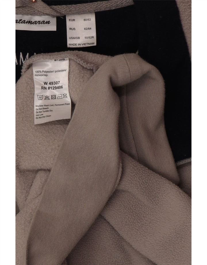 CATAMARAN Ανδρικό φερμουάρ με φερμουάρ Fleece UK 50/52 4XL Grey Polyester