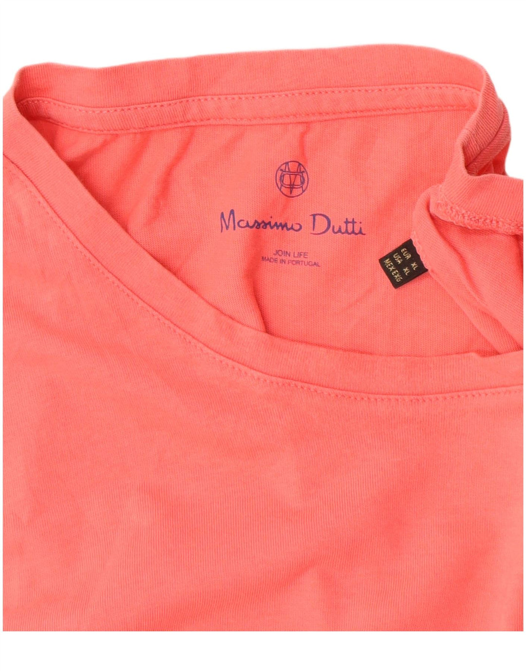Ανδρικό T-Shirt Massimo Dutti Top XL Ροζ βαμβακερό