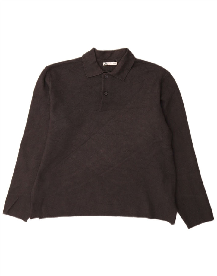 Ανδρικό πουλόβερ Zara Polo Neck Jumper Μεσαίο γκρι βισκόζη