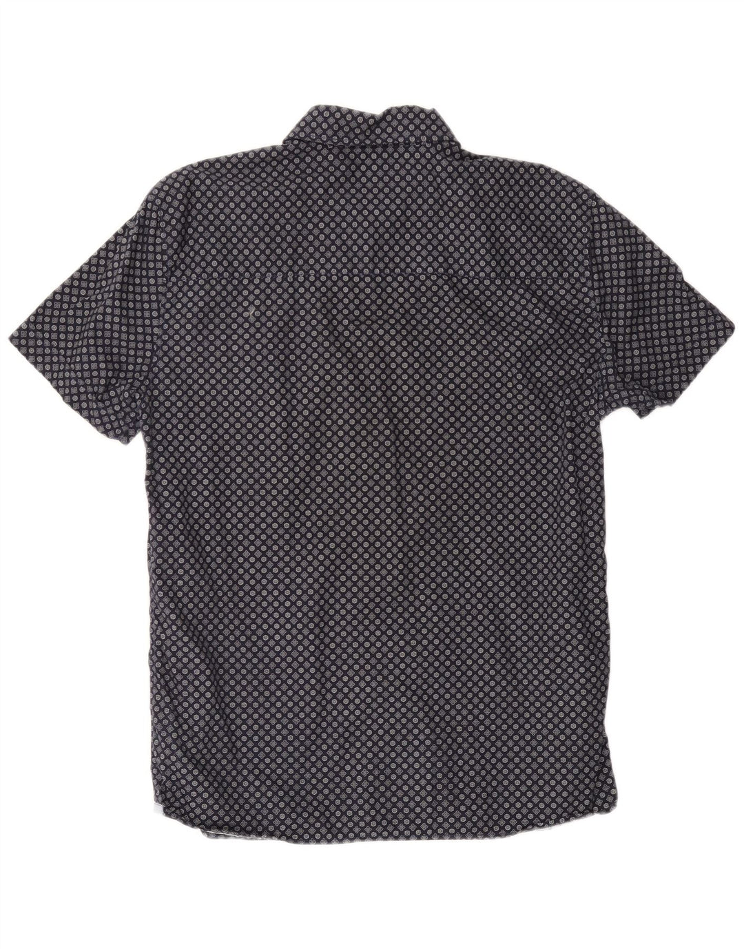 MUSTANG Ανδρικό κοντομάνικο πουκάμισο με λεπτή εφαρμογή, μεγάλο μπλε ναυτικό φλοράλ βαμβακερό