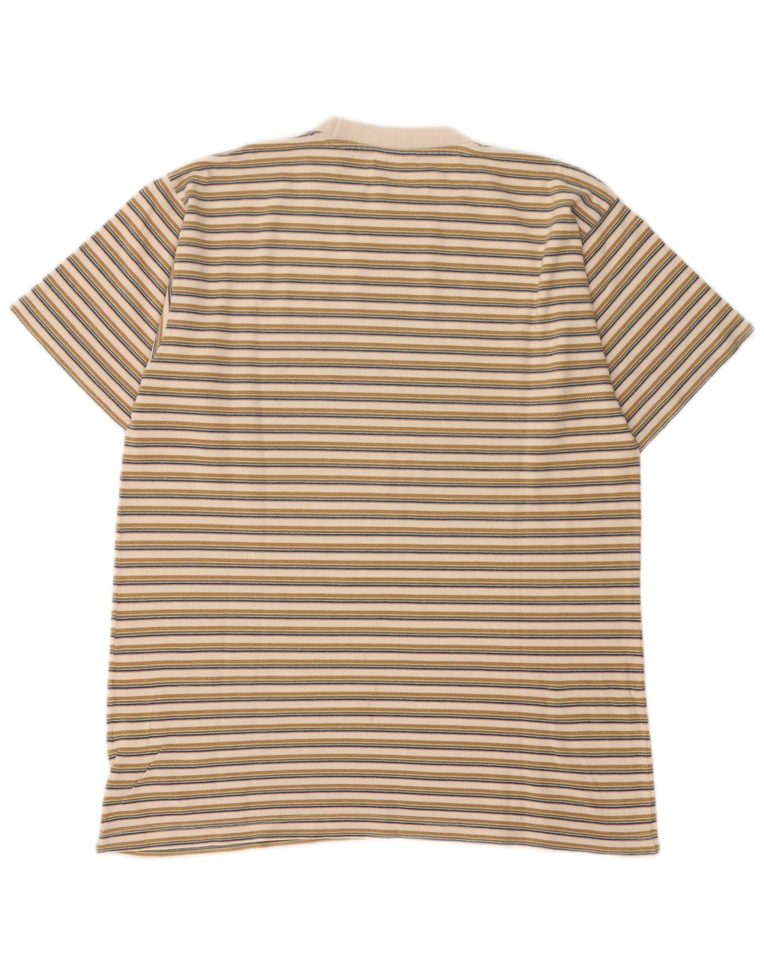 Lee Ανδρικό T-Shirt Top Μεγάλο Μπεζ ριγέ βαμβακερό