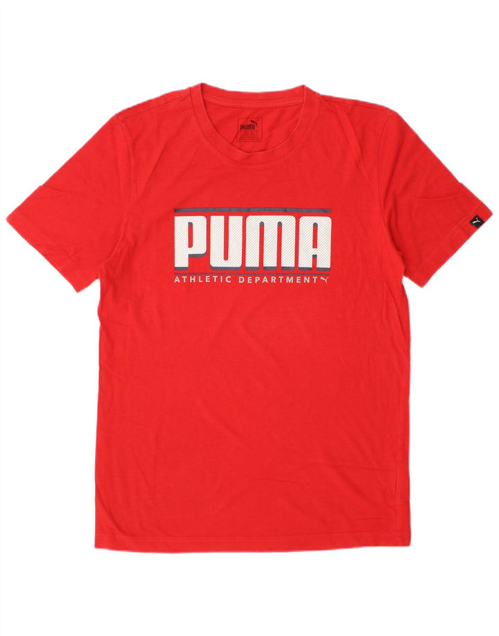 Ανδρικό γραφικό μπλουζάκι Puma, μικρό κόκκινο βαμβακερό