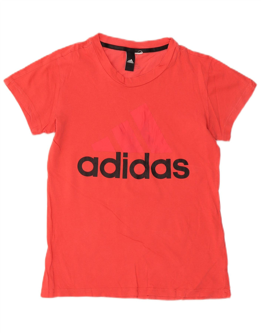 Γυναικείο γραφικό T-Shirt ADIDAS Top UK 12 Medium Red