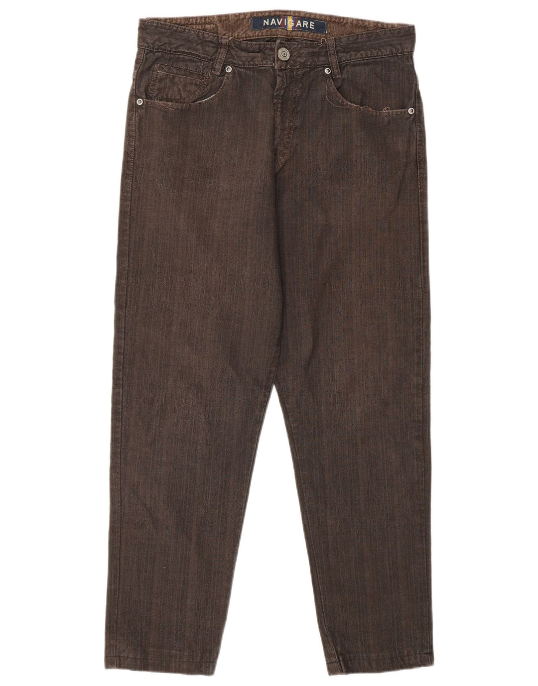 NAVIGARE Ανδρικό τζιν ίσιο IT 46 Small W29 L26 Καφέ βαμβακερό