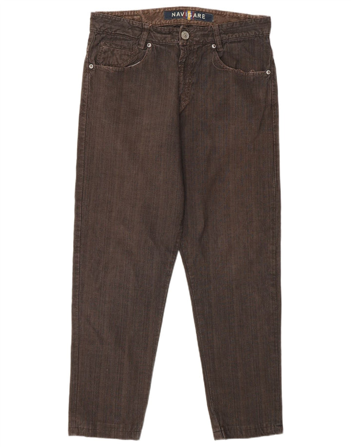 NAVIGARE Ανδρικό τζιν ίσιο IT 46 Small W29 L26 Καφέ βαμβακερό