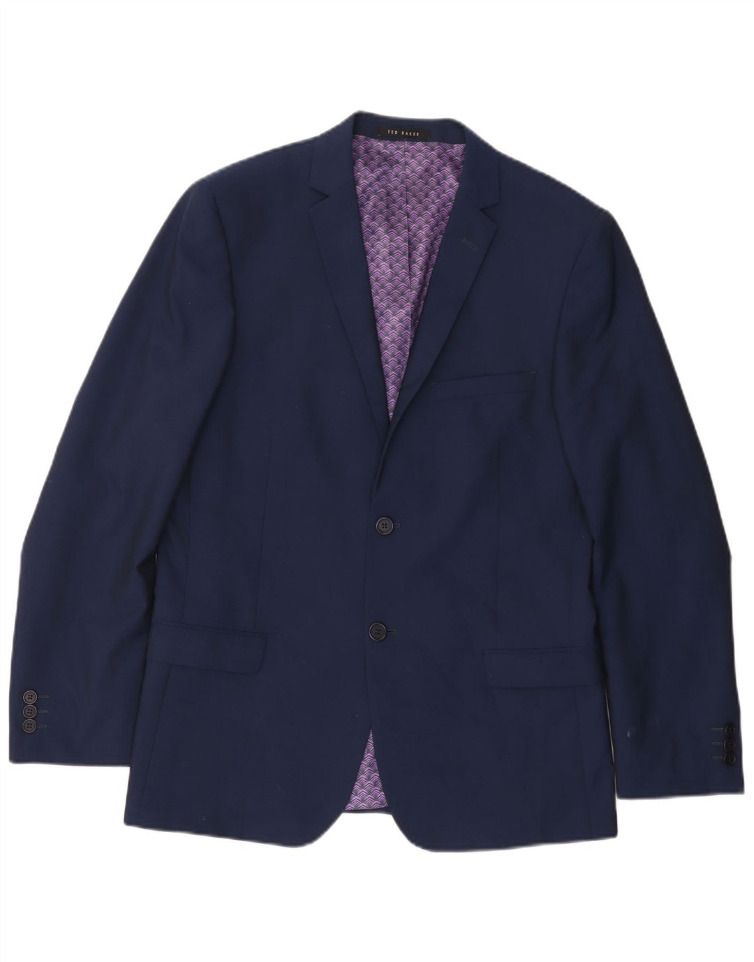 Ted Baker Ανδρικό σακάκι με 2 κουμπιά σακάκι UK 40 Large Navy Blue Wool