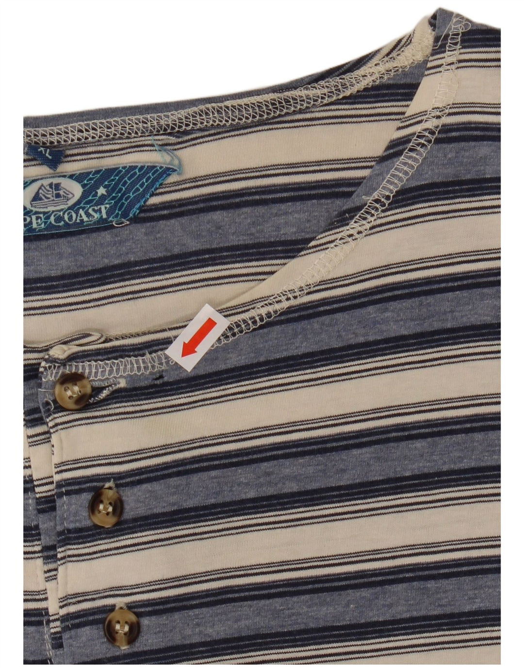 Ανδρικό T-Shirt VINTAGE Top XL Navy Blue ριγέ βαμβακερό