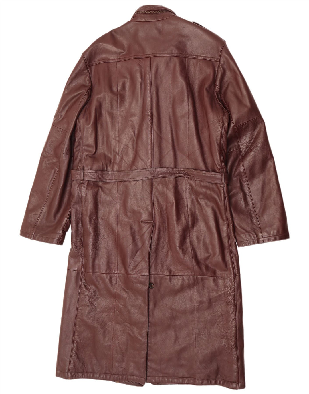 C & A Ανδρικό δερμάτινο παλτό UK 40 Large Maroon Leather