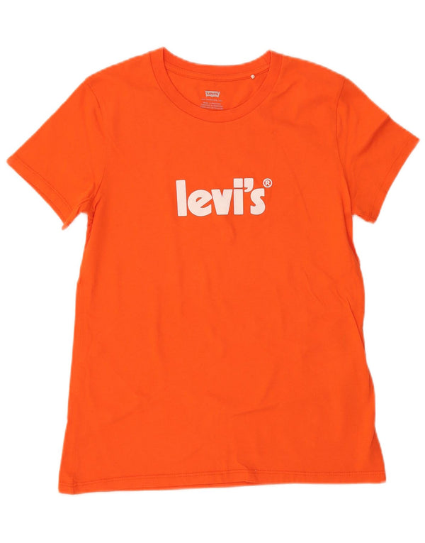 Γυναικείο γραφικό μπλουζάκι LEVI'S Top UK 6 XS Πορτοκαλί βαμβακερό