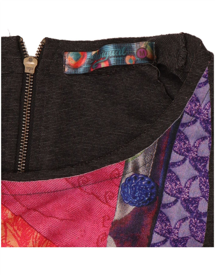 Γυναικείο φόρεμα με θήκη DESIGUAL UK 12 Medium Grey Patchwork