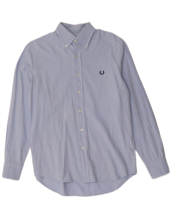 FRED PERRY Ανδρικό πουκάμισο Slim Fit Μεσαίο Μπλε Βαμβακερό