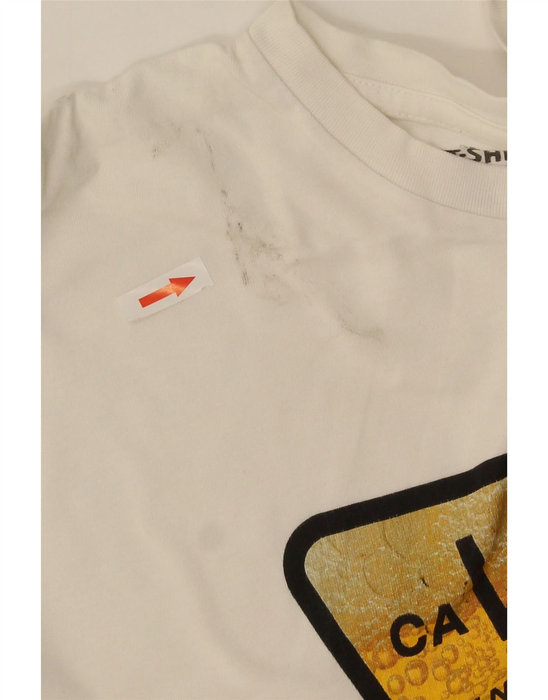 Ανδρικό γραφικό T-Shirt Vans Top μεγάλο λευκό βαμβακερό