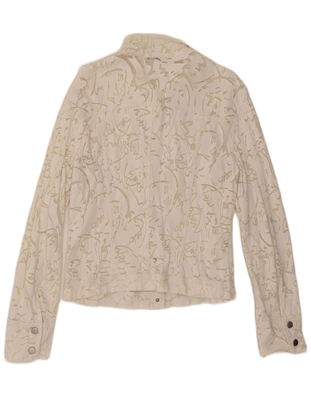 Cristina Gavioli Γυναικείο Abstract Pattern Bomber Jacket UK 14 Medium White
