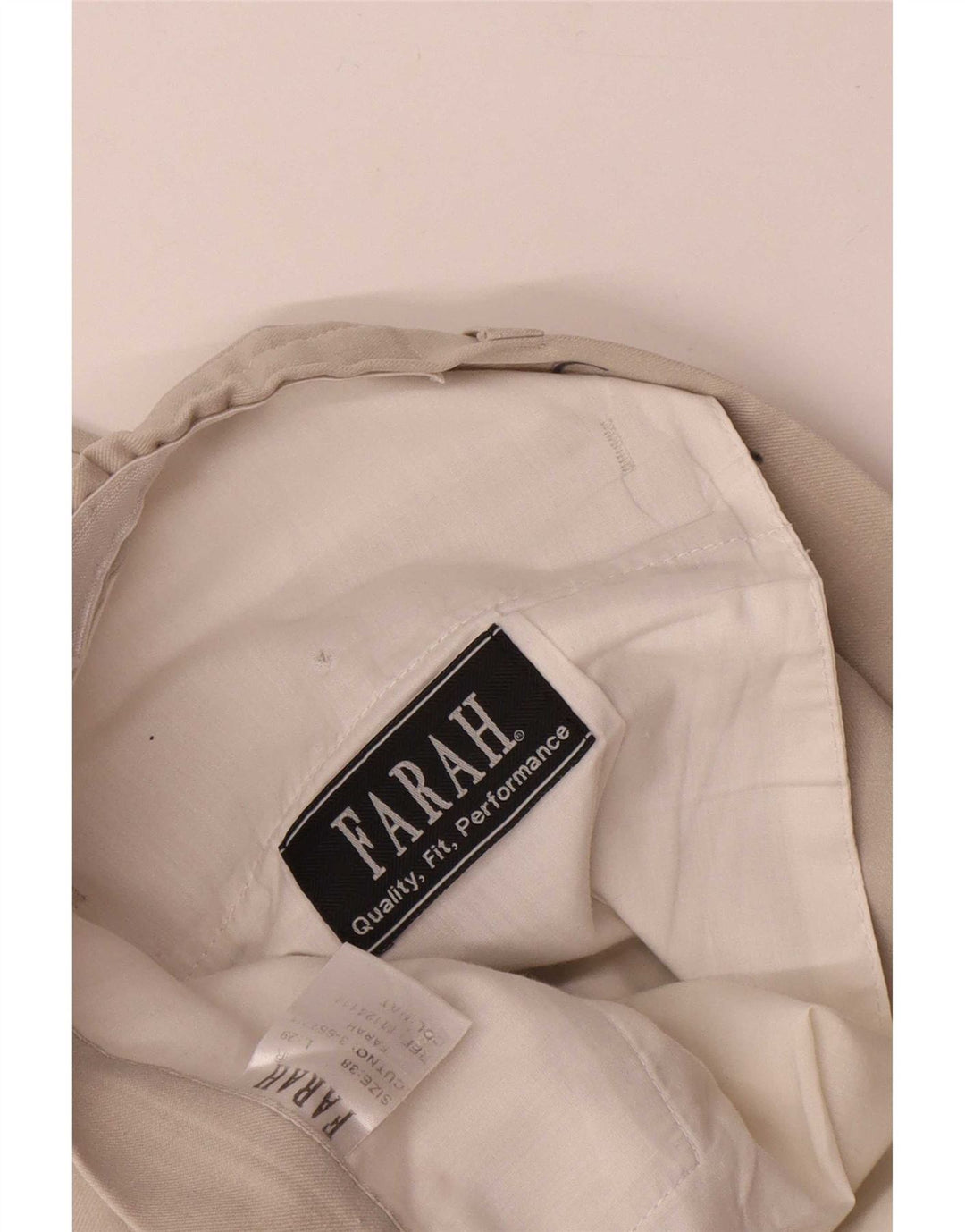 Farah Ανδρικό ίσιο casual παντελόνι W38 L26 Beige Polyester