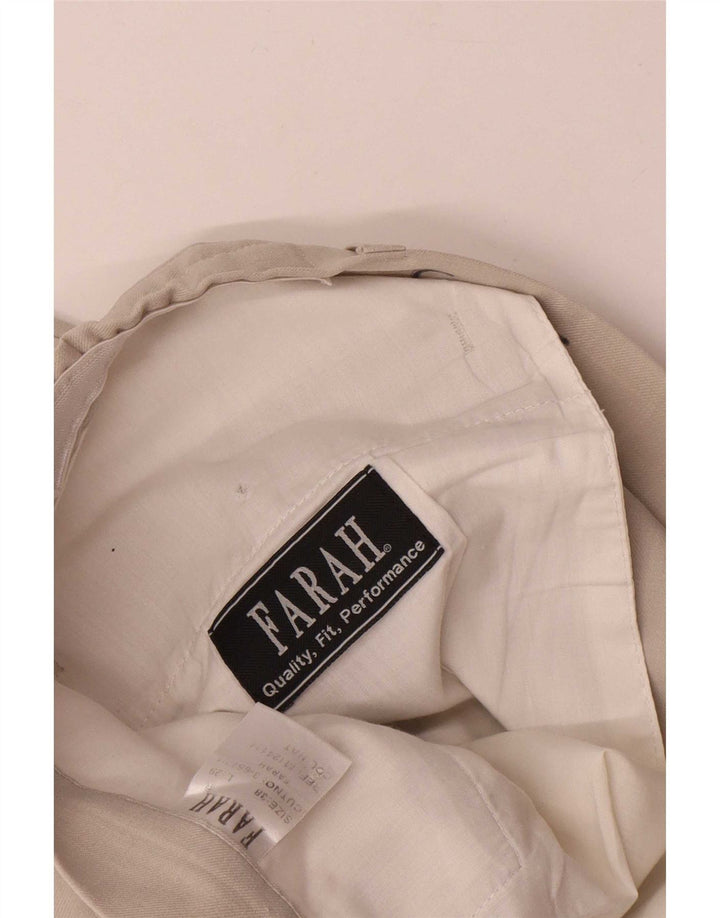 Farah Ανδρικό ίσιο casual παντελόνι W38 L26 Beige Polyester