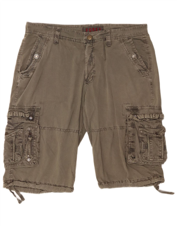 Ανδρικό σορτς Cargo FOREX W38 XL Χακί βαμβακερό