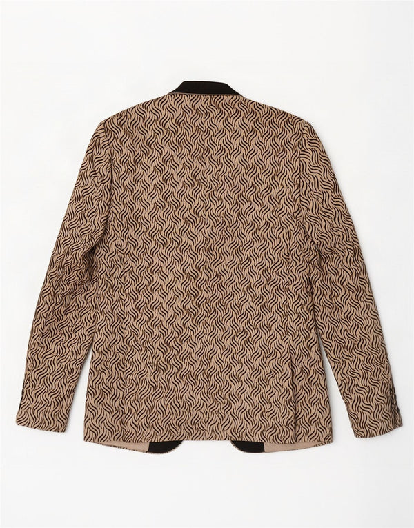 Daniel Gallotti Γυναικείο Μπουφάν Blazer 1 Κουμπί IT 50 XL Beige Geometric