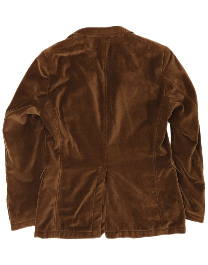 Joop Ανδρικό βελούδινο σακάκι 2 κουμπιών IT 46 Μικρό καφέ βαμβακερό