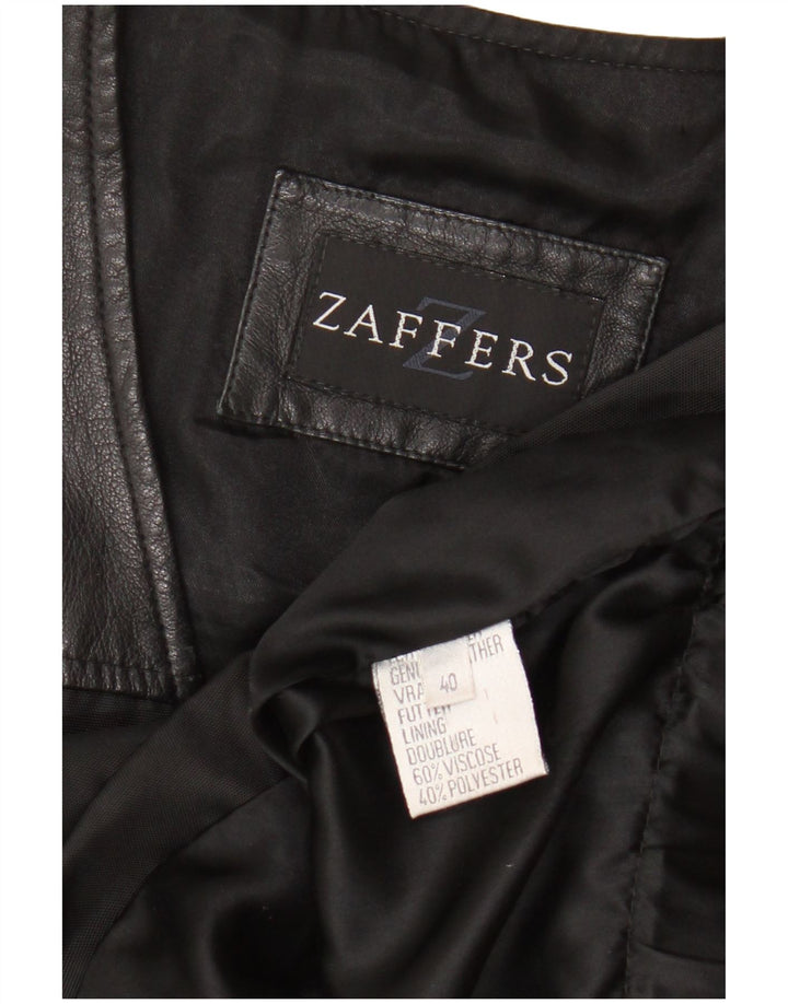 Vintage Γυναικείο Oversized Gilet IT 40 Small Black Leather